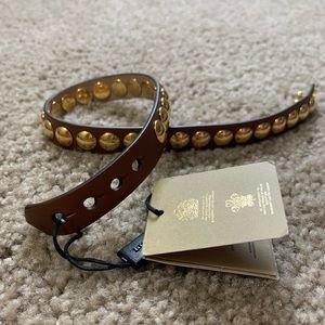 Burberry Karen Double Wrap Studded Bracelet Tan